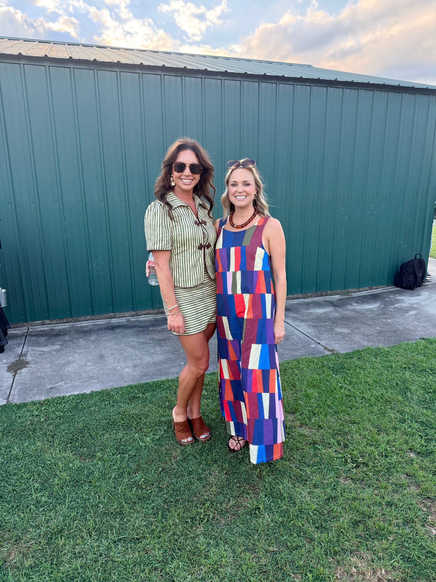 Geometric Print Maxi Dress