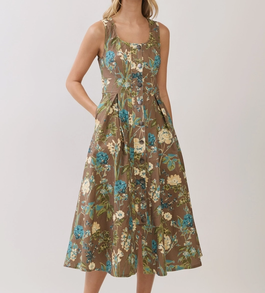 Button Down Midi Dress