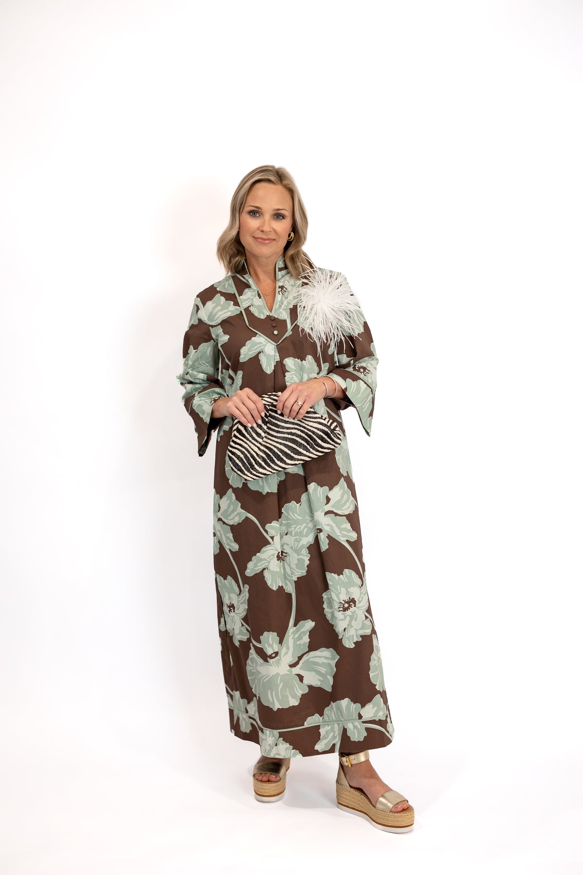 Chocolate and Mint Midi Dress